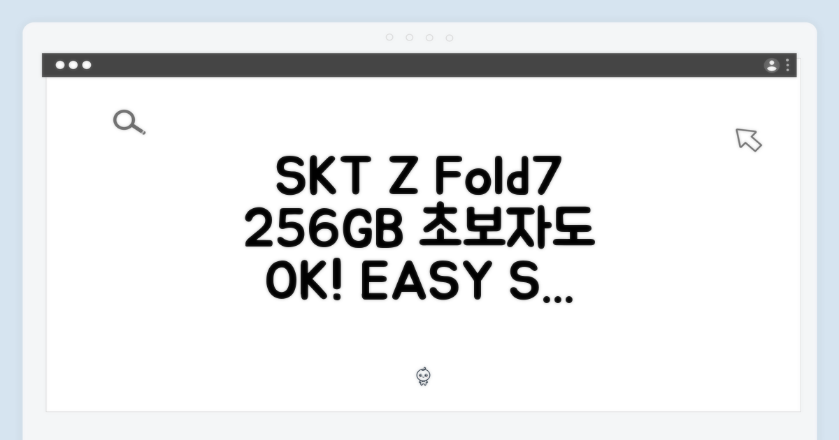 SKT Z Fold7 256GB, 초보자도 쉽게!