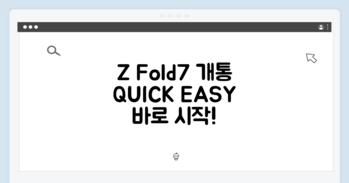 Z Fold7, 쉽고 빠르게 개통하세요!