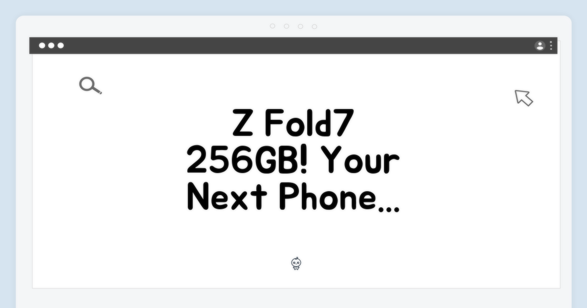 Z Fold7 256GB, 당신을 위한 선택!