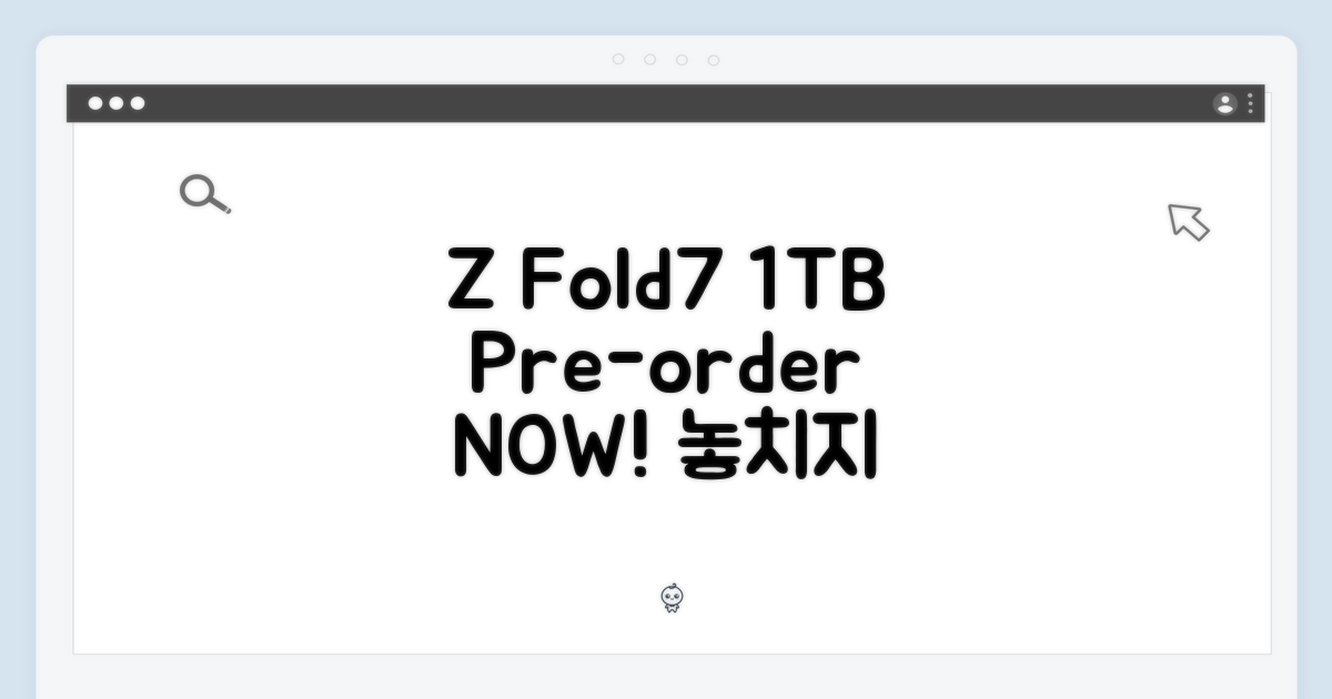 Z Fold7 1TB, 지금 바로 신청하세요!