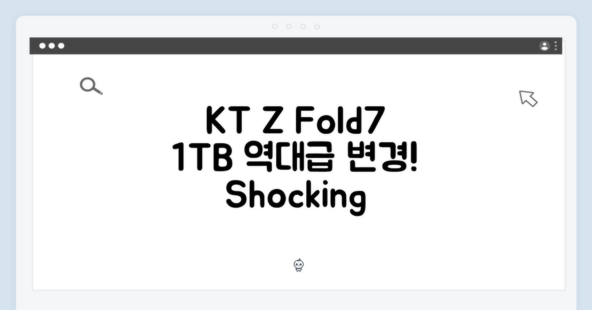 KT 갤럭시 Z Fold7 1TB, 충격적인 기기변경!
