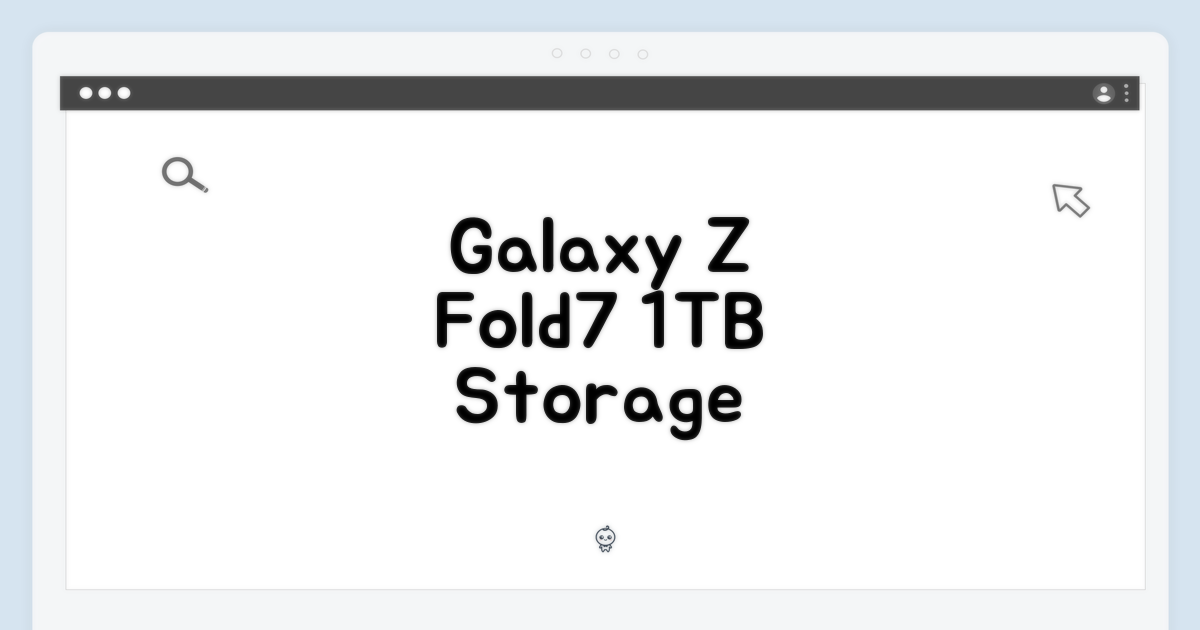갤럭시 Z Fold7, 1TB 저장공간을 경험하세요!