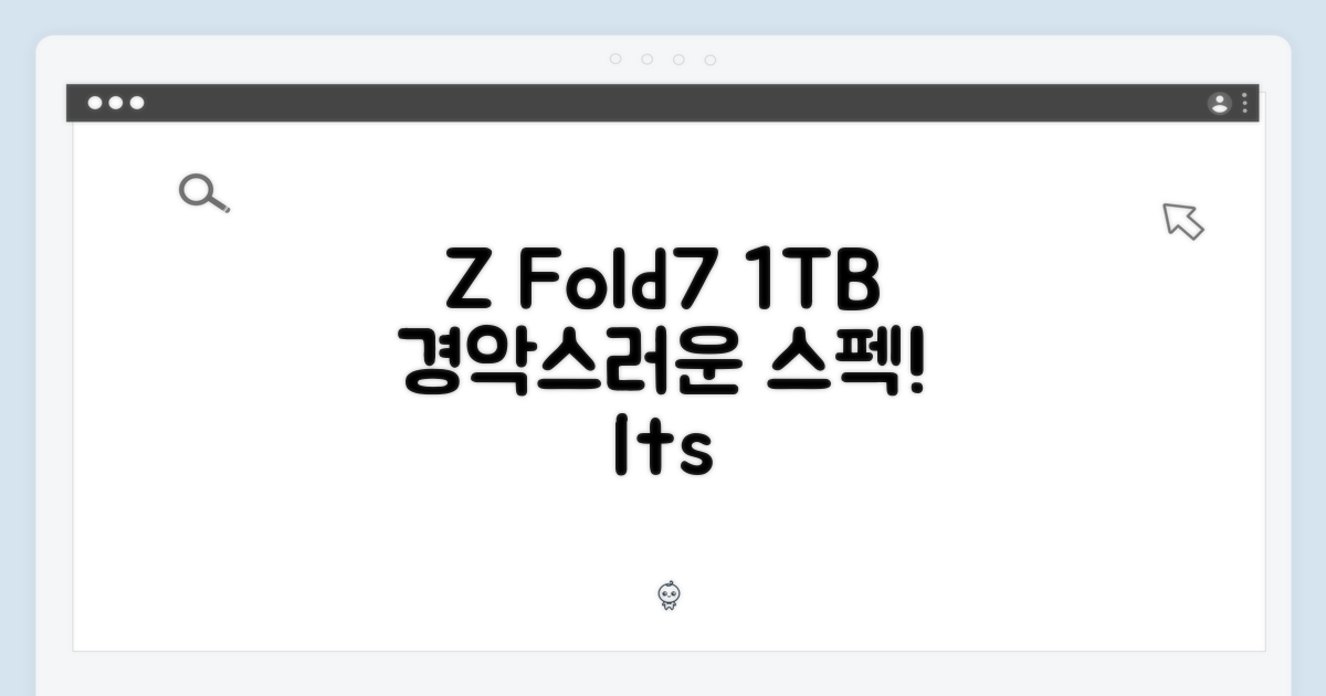 Z Fold7 1TB, 왜 놀라울까?