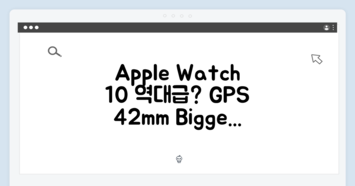 애플워치10 GPS 42mm, 역대급일까?