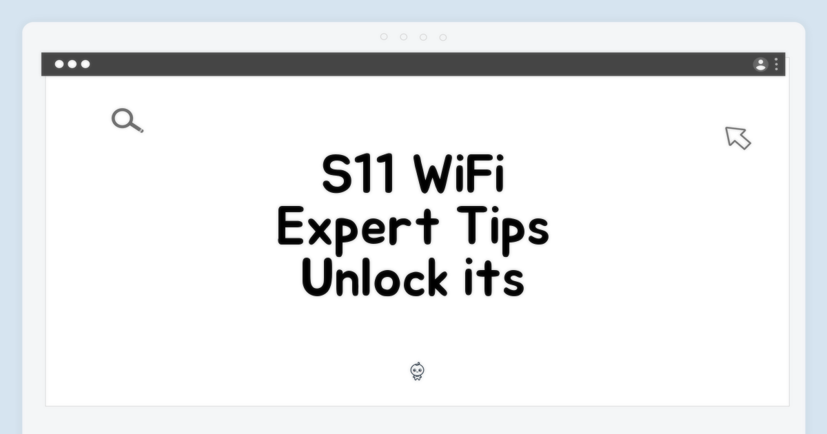 전문가 추천: S11 WiFi 활용법