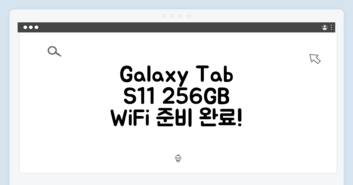 갤럭시탭 S11 그레이 256GB, WiFi로 누릴 준비 되셨나요?