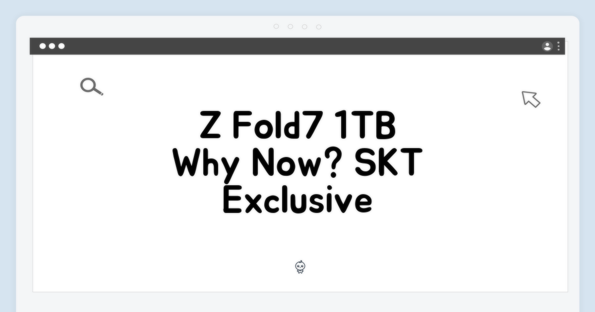 SKT Z Fold7 1TB, 왜 지금?