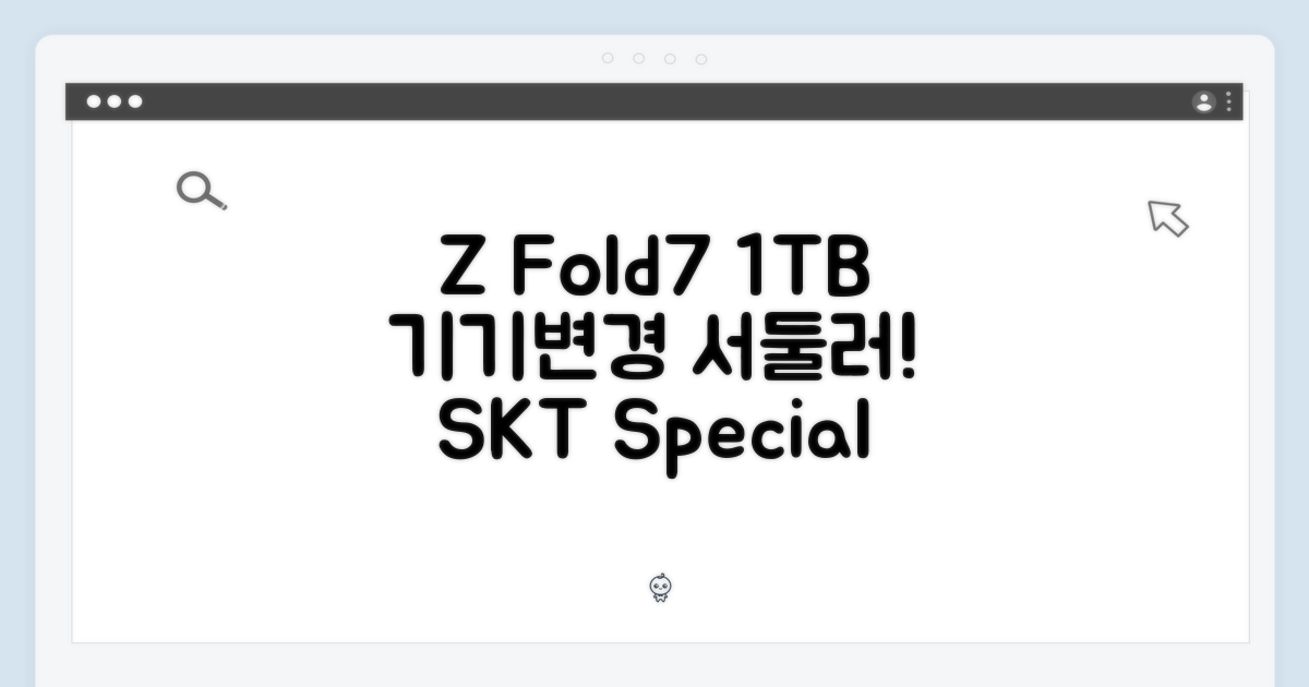 SKT 갤럭시 Z Fold7 1TB, 기기변경 서두르세요?