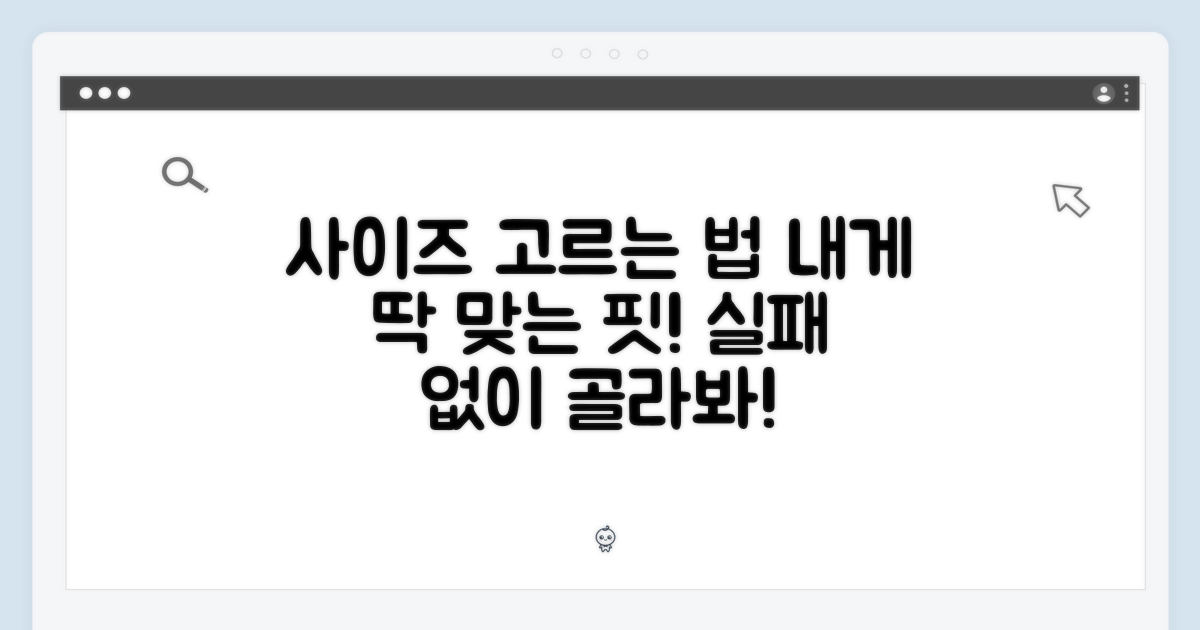 나에게 맞는 사이즈 고르는 법