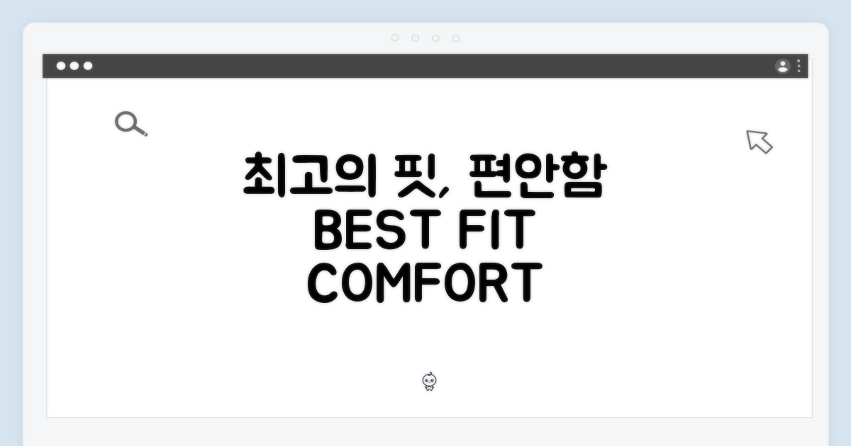 1905066, 최고의 핏과 편안함