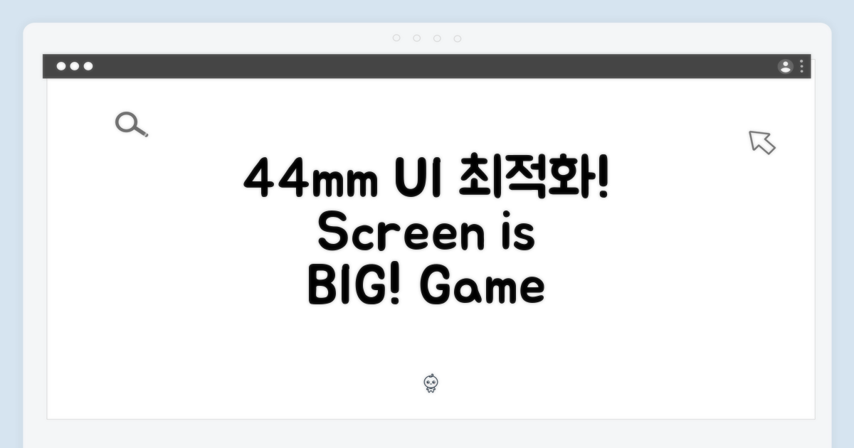 44mm 화면, 최적화된 UI