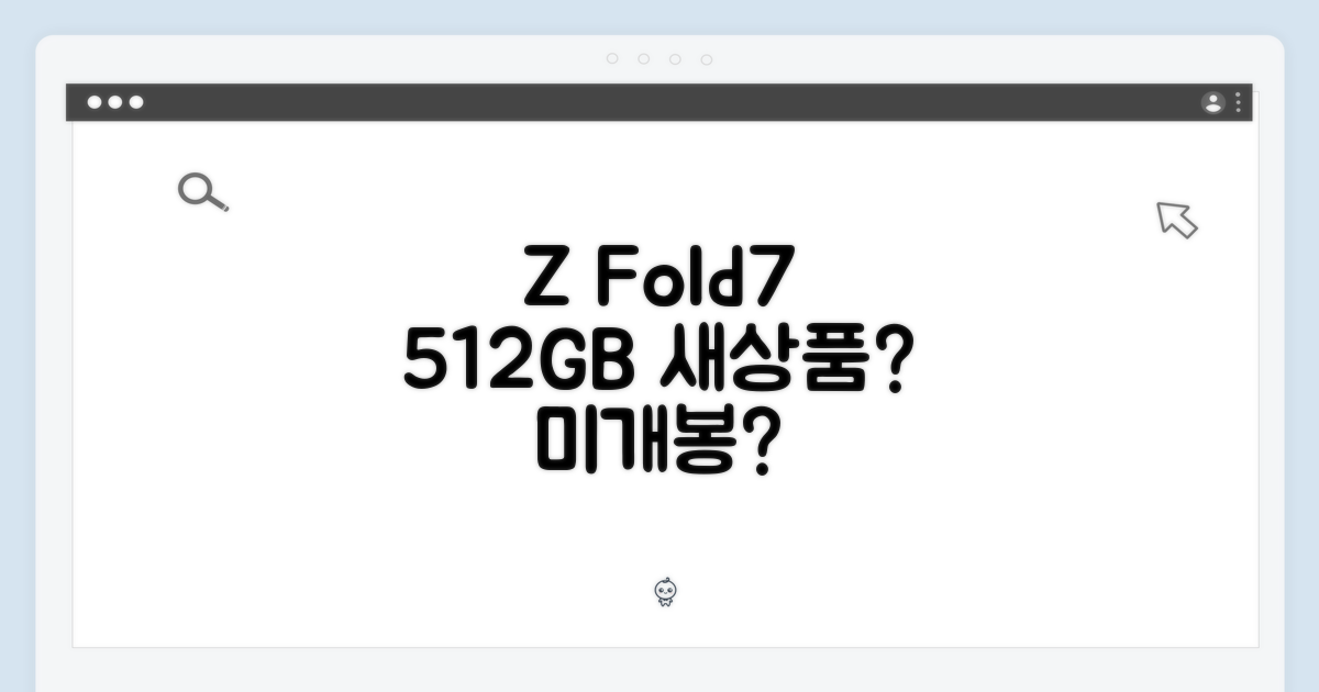 갤럭시 Z폴드7 SM-F966N 512GB, 새상품 미개봉일까요?