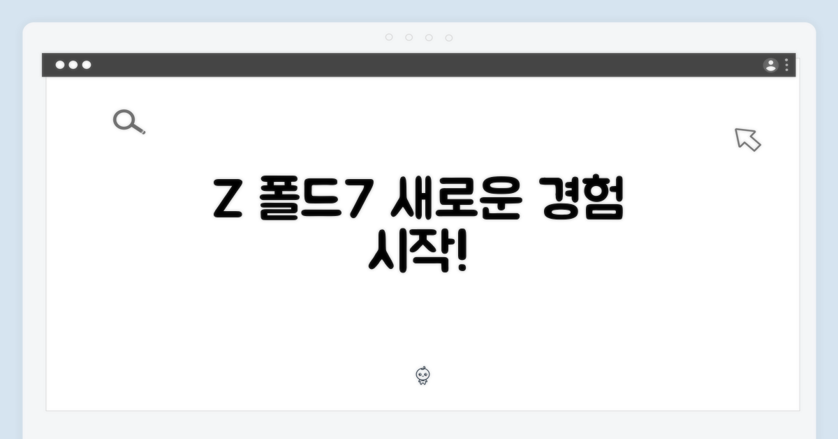 Z 폴드7, 새로운 경험 시작