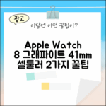 Apple 워치 8 그래파이트 41mm 셀룰러 2가지 특징