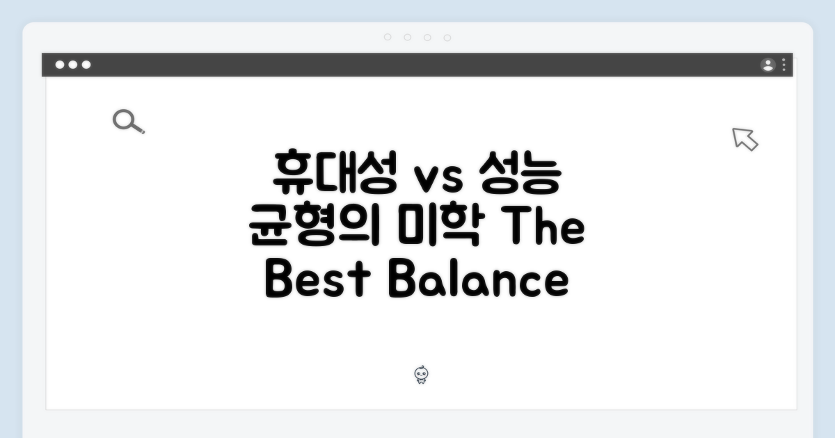 휴대성 vs 성능, 균형의 미학