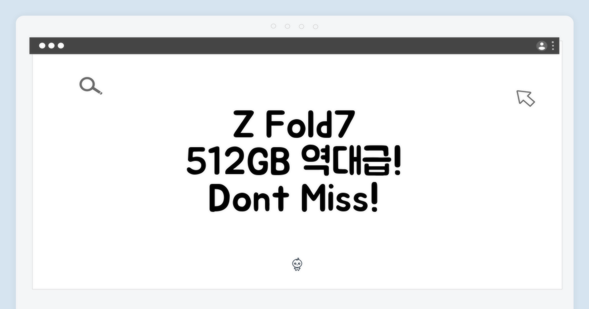 Z Fold7 512GB, 놓치지 마세요!