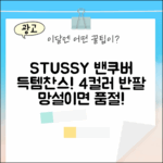 스투시 밴쿠버 반팔, 누구나 득템 4컬러!