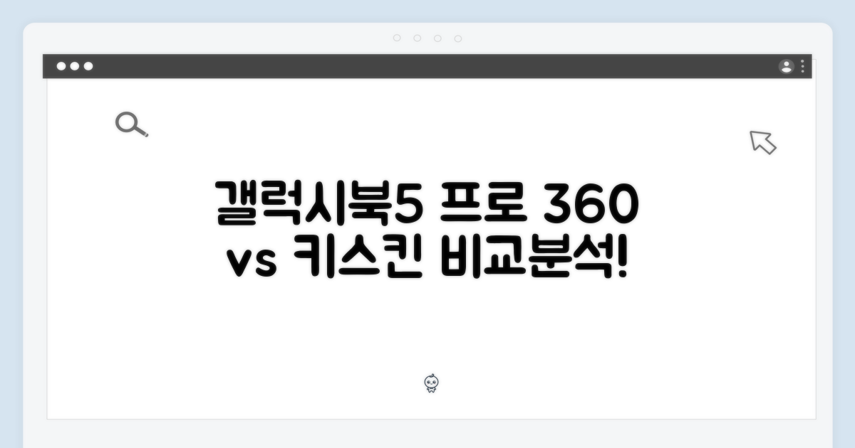 상품 특징 비교: 갤럭시북5 프로 360과 전용 키스킨