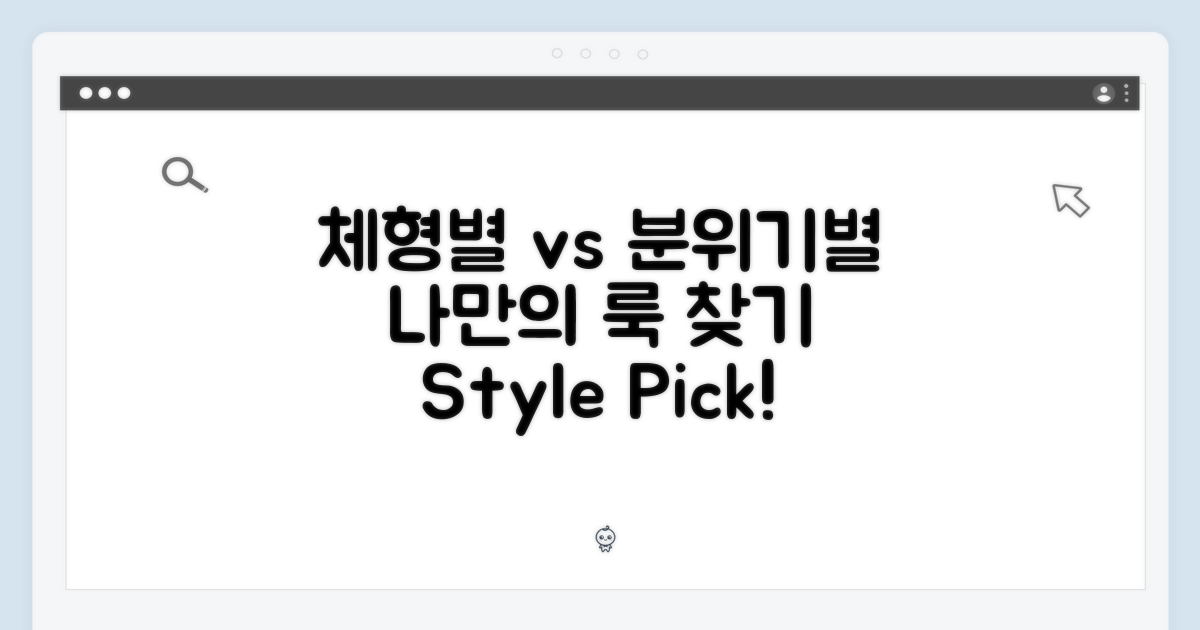 체형별 vs 분위기별