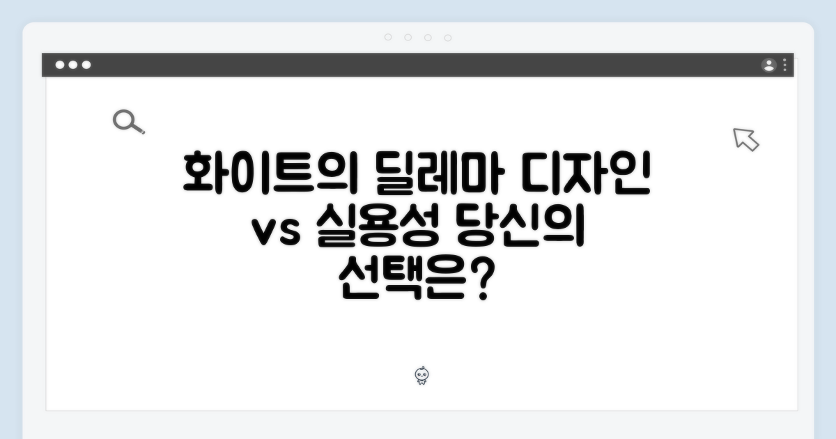화이트 컬러: 디자인 vs 실용성