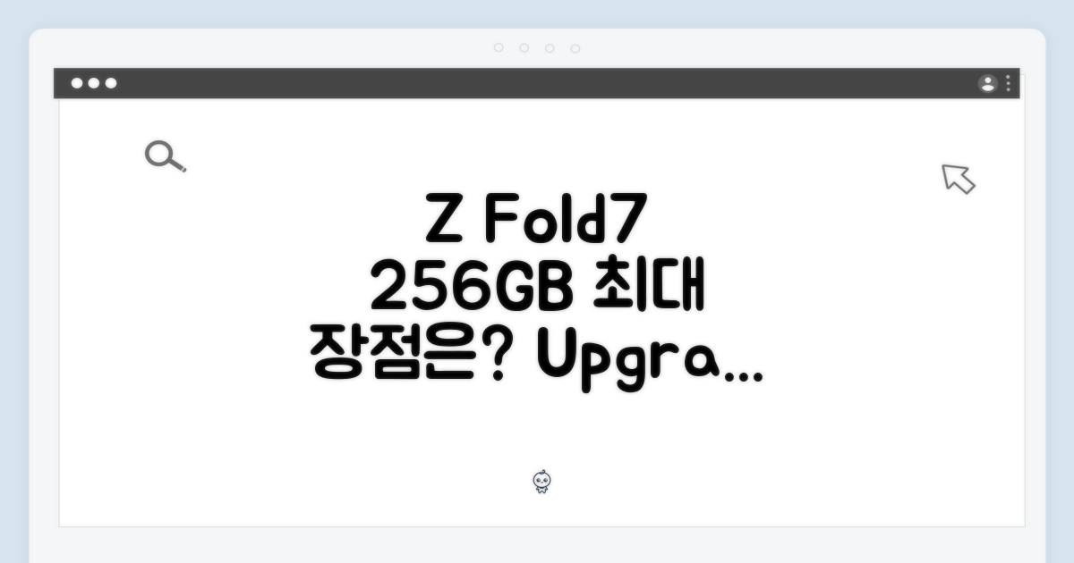 Z Fold7 256GB, 기변 장점은?