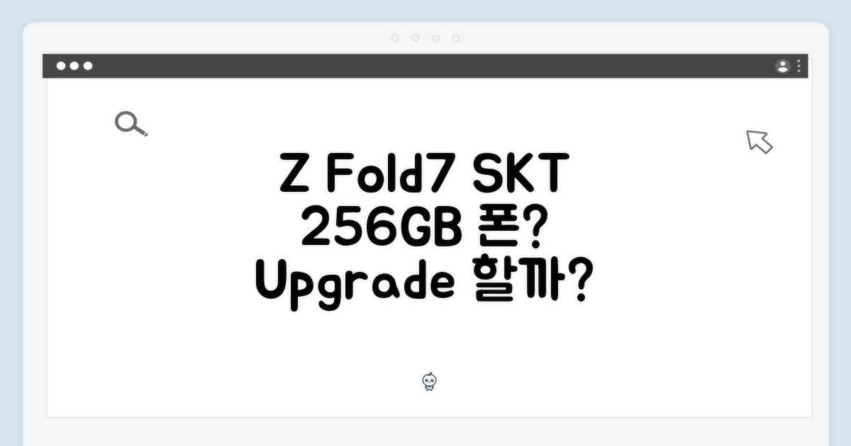 SKT Z Fold7 256GB, 기기변경할 만할까?