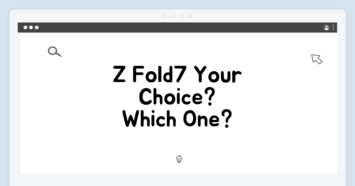 Z Fold7, 당신의 선택은?