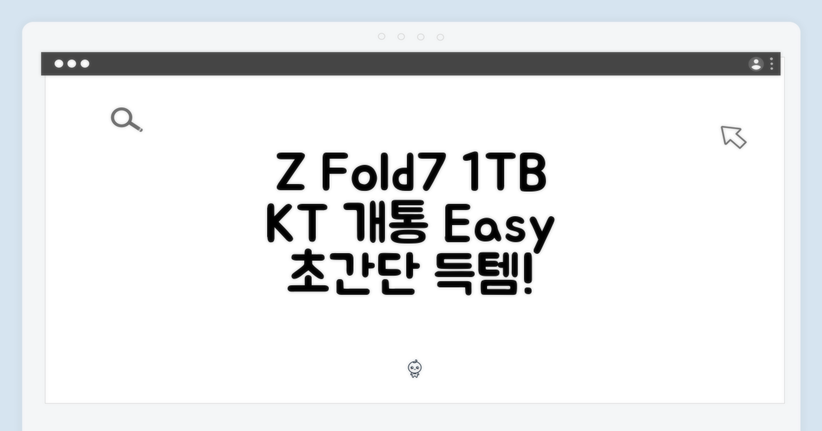 KT Z Fold7 1TB, 누구나 쉽게 개통!