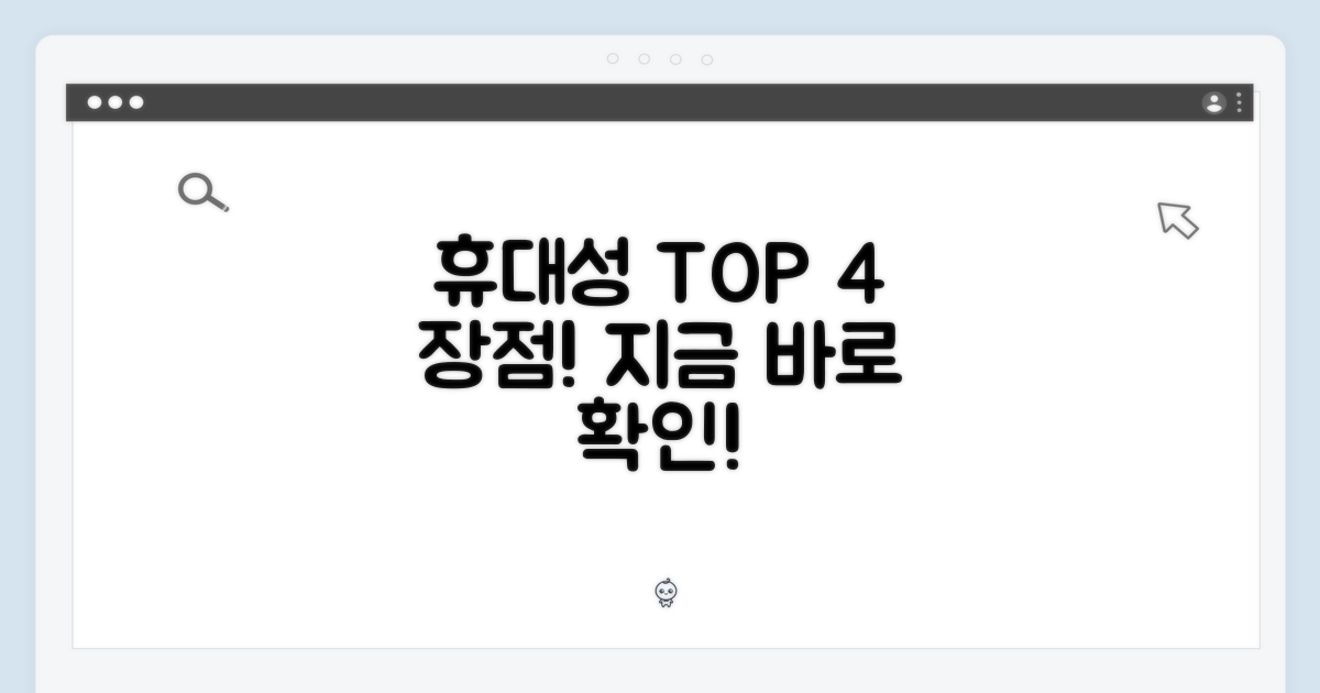 4가지 휴대성 장점