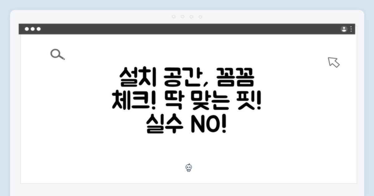설치 공간, 꼼꼼히 체크!