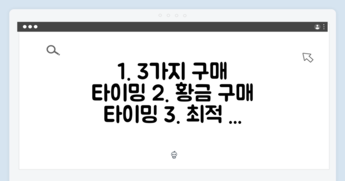 3가지 구매 타이밍