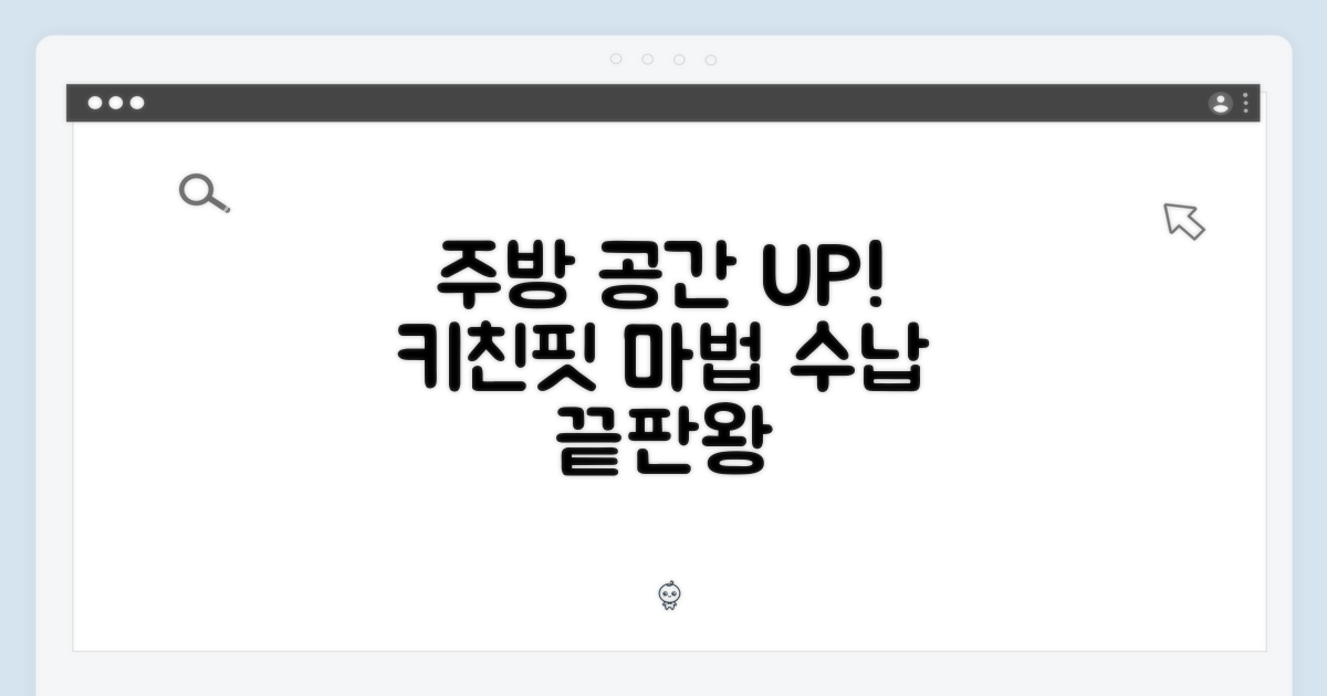 공간 절약 키친핏의 비밀