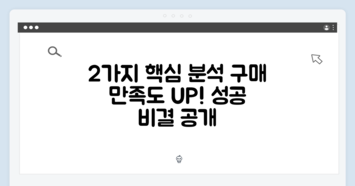 2가지 구매 만족도 분석