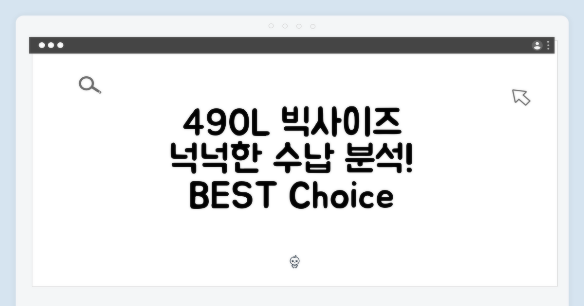 490L 넉넉한 용량 분석