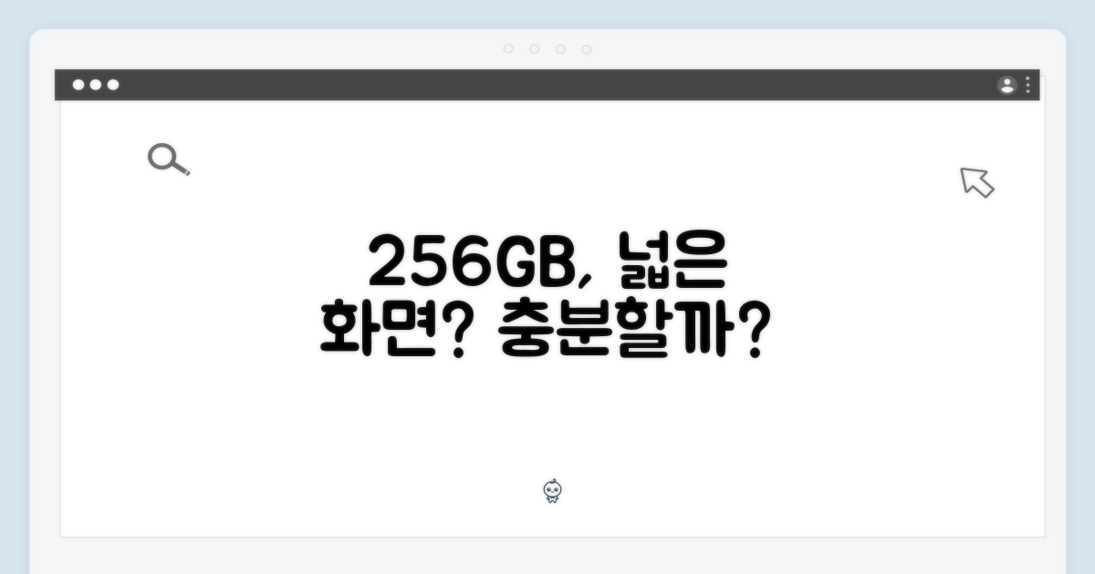 넓은 화면, 256GB 충분할까?