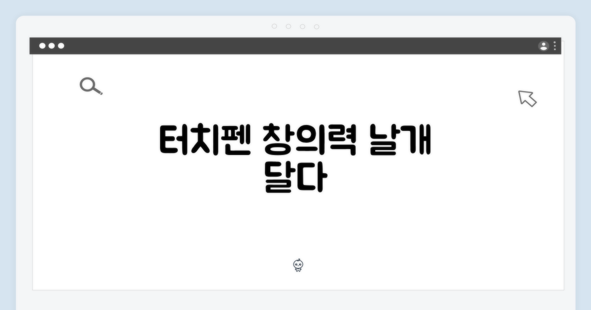 터치펜으로 자유롭게, 창의력을 펼치다