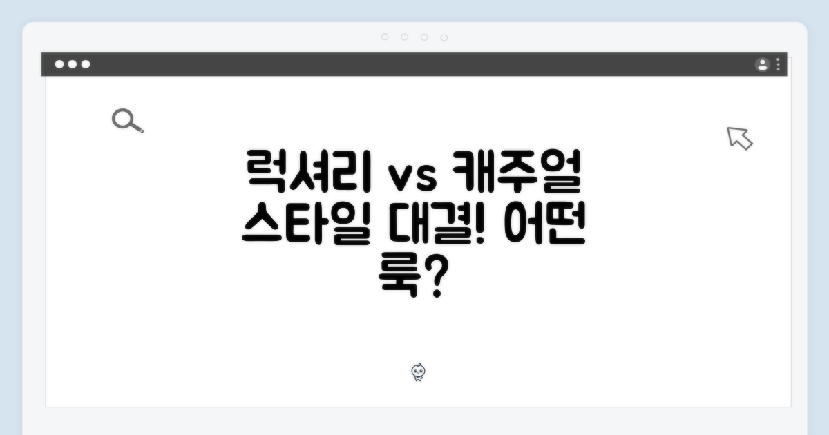 고급스러움 vs 캐주얼 스타일