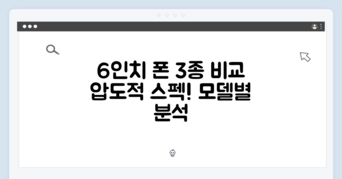 3가지 모델, 6인치 비교