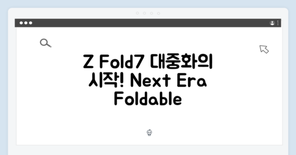 Z Fold7, 폴더블 대중화의 시작
