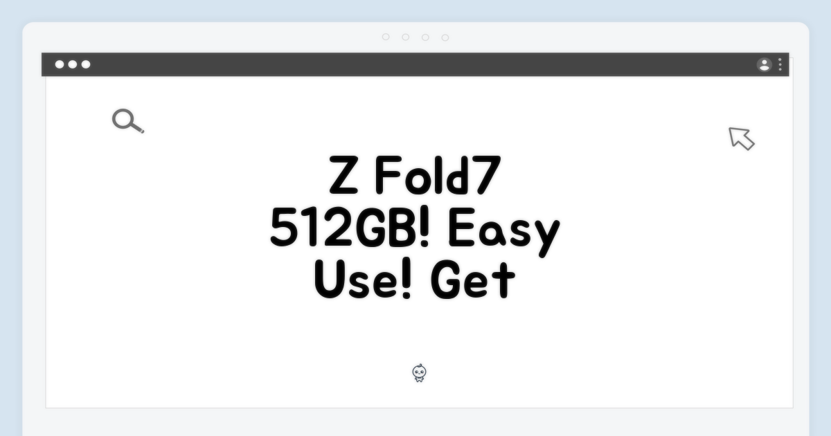 SKT Z Fold7 512GB, 누구나 쉽게!