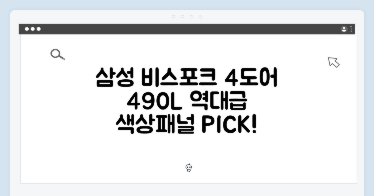 믿을 수 없는 삼성 비스포크 4도어 490L, 색상/패널 선택!