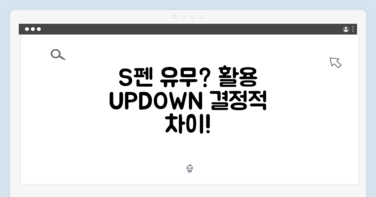 S펜 유무: 활용도 비교