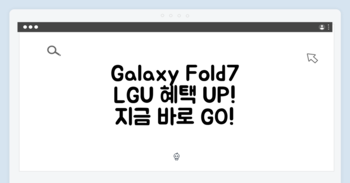 갤럭시 폴드7, LGU+로 지금 바로 옮겨봐!