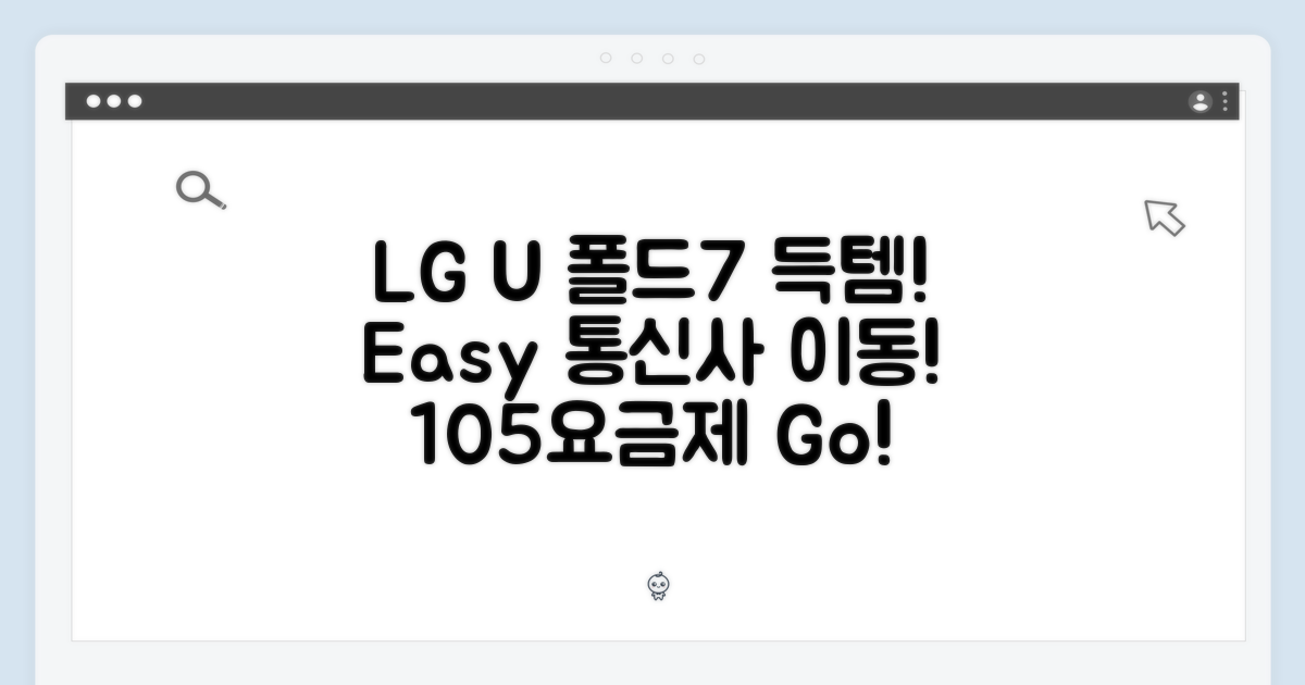 LG U+ 갤럭시 폴드7 105요금제, 누구나 쉬운 통신사이동!