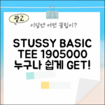 스투시 베이직 티 1905000, 누구나 쉽게 완성!