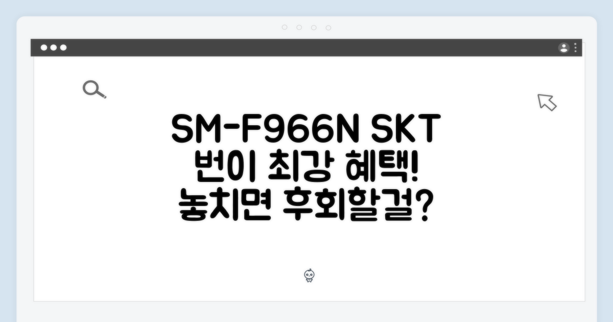 SM-F966N, SKT 번호이동 시 놓치면 안 될 건?