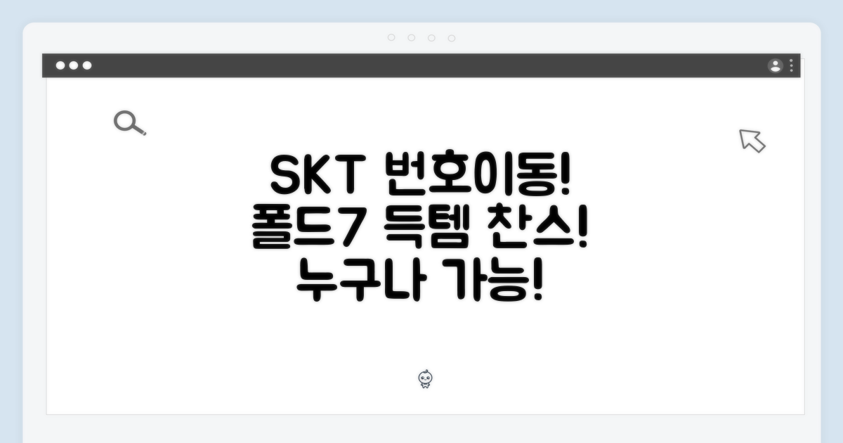 SKT 번호이동! 갤럭시Z폴드7, 누구나 득템 찬스!