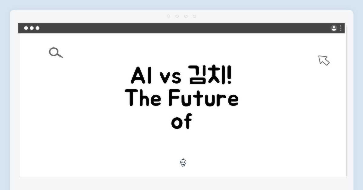 AI vs 기존 김치 숙성