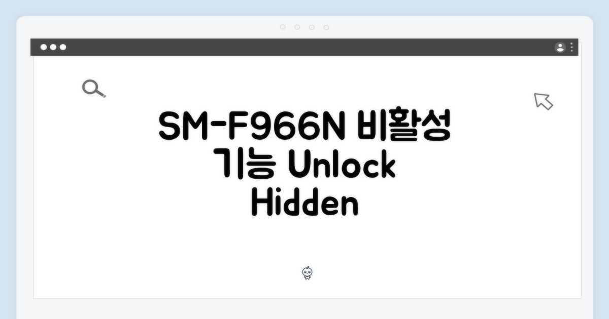 SM-F966N, 숨겨진 기능 탐구