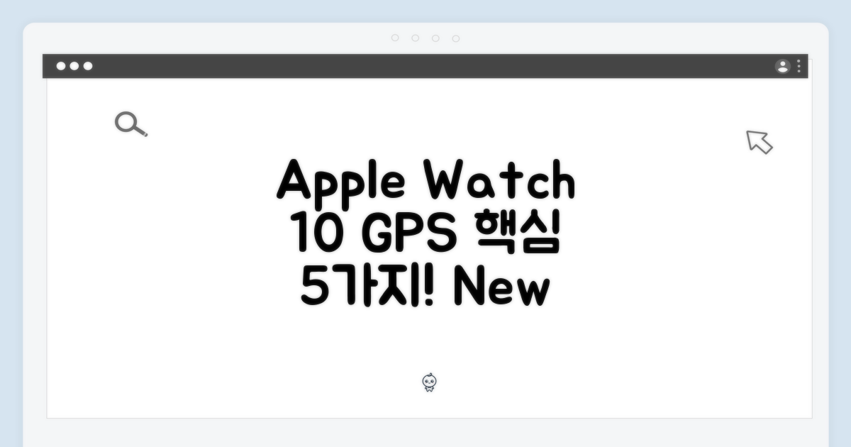 애플워치 10 GPS: 5가지 핵심 기능 공개!
